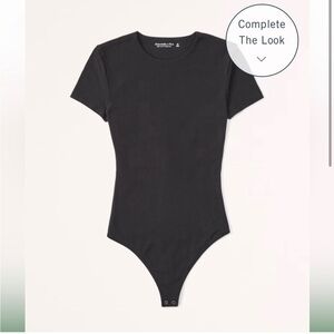 Black short sleeve bodysuit